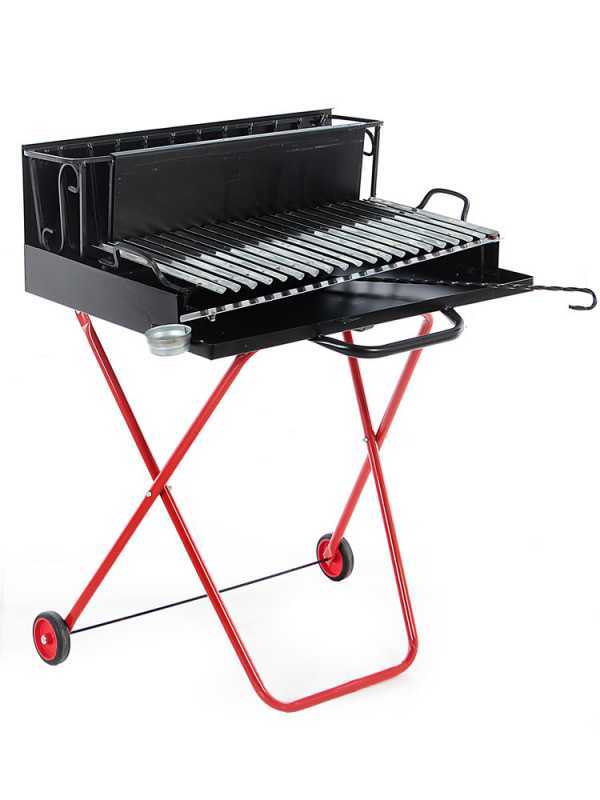 Pegoraro Angelo 214 Medium - Barbecue portatile a legna e carbone - Pieghevole