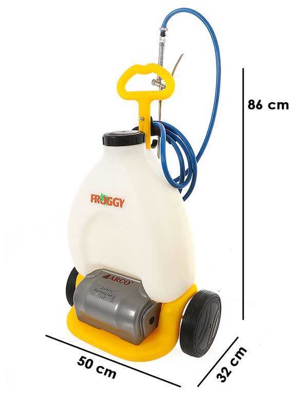 Arco Froggy Eco 12 volt - Pompa irroratrice a batteria - A trolley - 20L