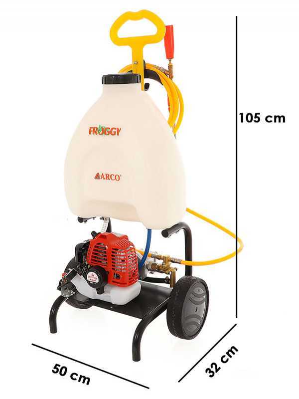 Arco Froggy Super S 25A - Pompa irroratrice a scoppio - A trolley - Motore 2 tempi