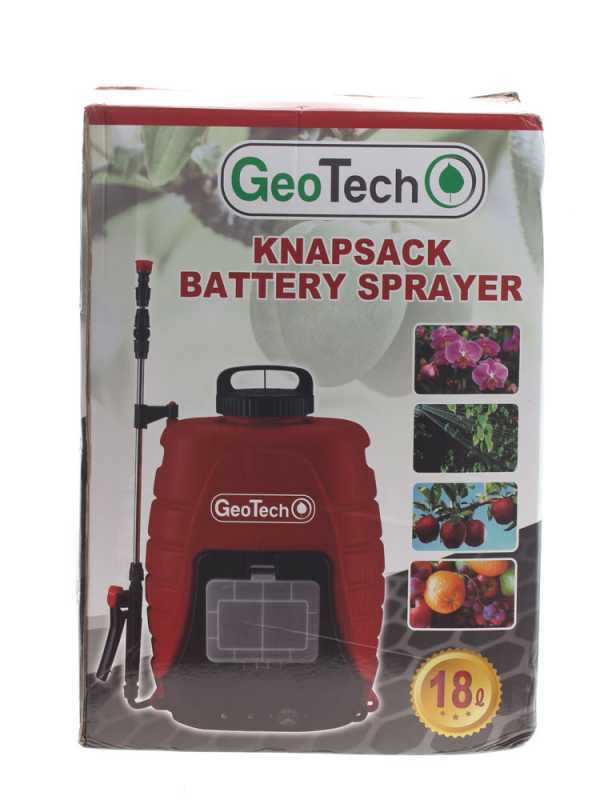 GeoTech BS183-Lithium - Pompa irroratrice a zaino a batteria - Batteria al litio - 18L