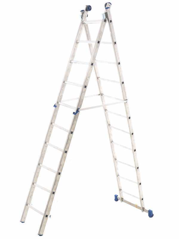 Marchetti Azzurra A2, 2x10 gradini, 5.30 mt - Scala in alluminio allungabile