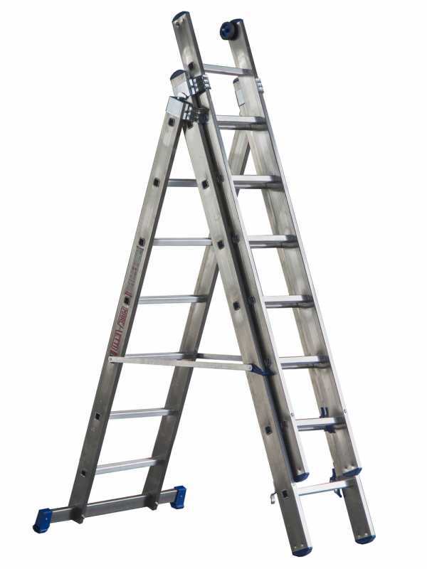Marchetti Azzurra A3, 3x7 gradini, 5 mt - Scala in alluminio allungabile
