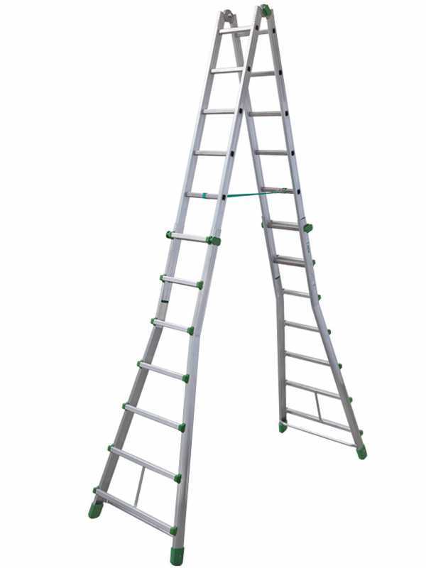 Facal Eurobriko 16 BK/5, 2x12 gradini, 5.70 m - Scala in alluminio telescopica - Altezza stimata operativa 6.60 m
