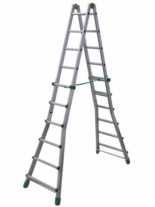 Facal Eurobriko 16 BK/5, 2x12 gradini, 5.70 mt - Scala in alluminio telescopica