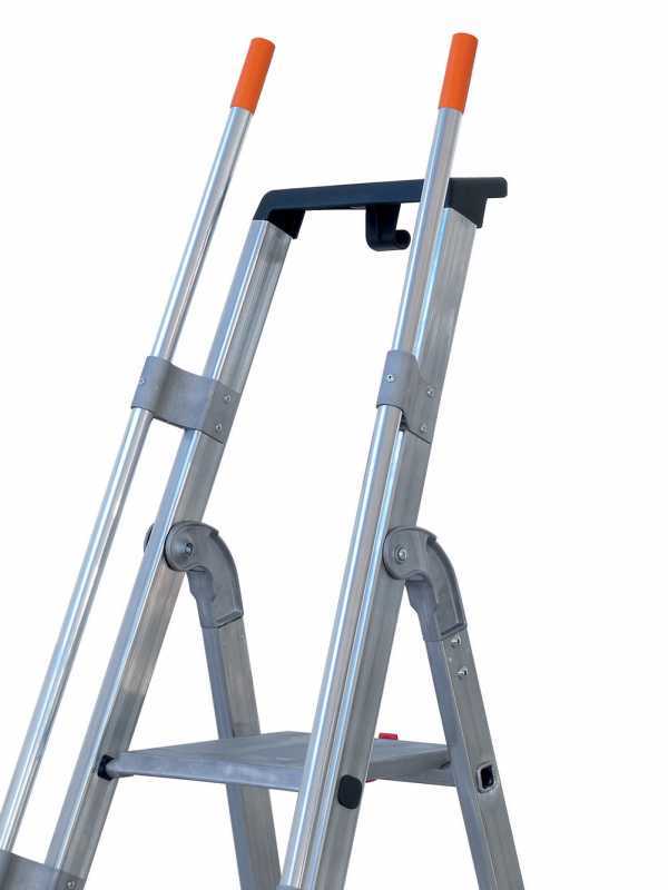 Facal Mayor&agrave; Tecnoscala QM-7, 7 gradini, 2.29 m - Scala da lavoro con ruote e maniglie - Altezza stimata operativa 3.39 m