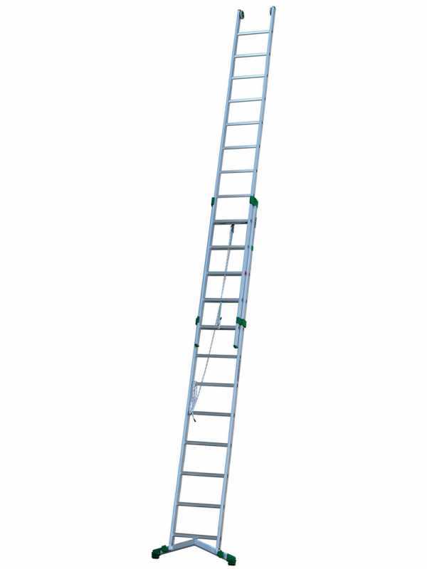Facal Super Prima P420-2F, 12+13 gradini, 6.90 m - Scala in alluminio con fune - Altezza stimata operativa 7.80 m