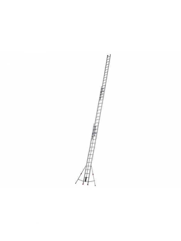 Facal Roller R50-2S, 2x16 gradini, 8.90 m - Scala a rotaia con fune in alluminio - Altezza stimata operativa 9.80 m