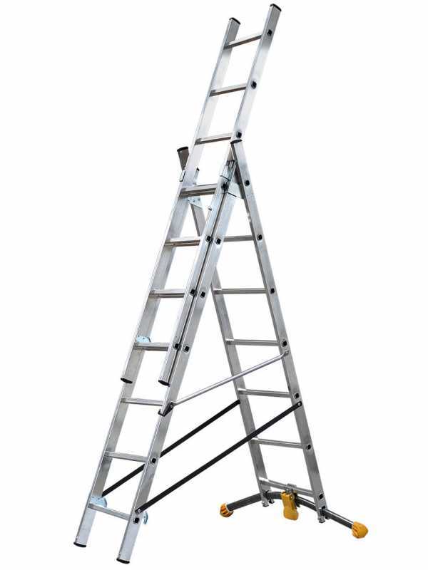 Hailo Hobbylot AL405HHL, 3x7 gradini, 4.07 m - Scala in alluminio - Altezza stimata operativa 4.96 m