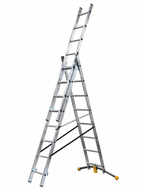 Gierre Hailo Hobbylot AL410GLIM, 3x8 gradini, 4.90 m - Scala in alluminio - Altezza stimata operativa 5.90 m