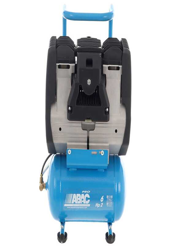 ABAC START SILENT OS20P - Compressore aria elettrico monofase silenziato, oil-less - Motore 2 HP - 6 lt