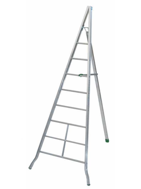 Facal AGRI AG300 - Scala a tre piedi agricola in alluminio, 8 gradini, 3 m - da potatura - conica - Altezza stimata operativa 4 m