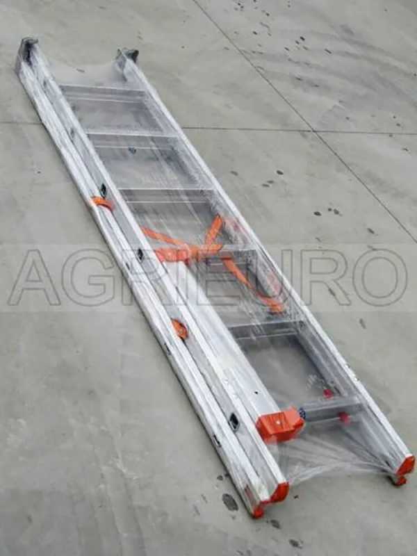 Facal Genia G200-2, 2x6 gradini, 3.20 m - Scala telescopica in alluminio - Altezza stimata operativa 4.10 m