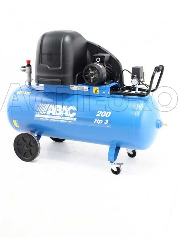 ABAC PRO A39B 200 CT3 - Compressore aria elettrico trifase a cinghia silenziato - Motore 3 HP - 200 lt