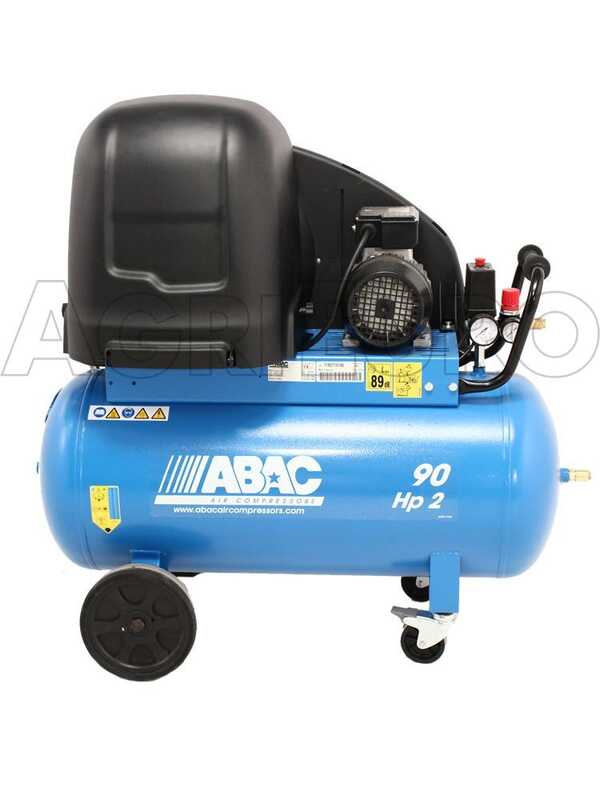 ABAC SILENT A29B 90 CM2 - Compressore aria elettrico monofase a cinghia silenziato - Motore 2 HP - 90 lt