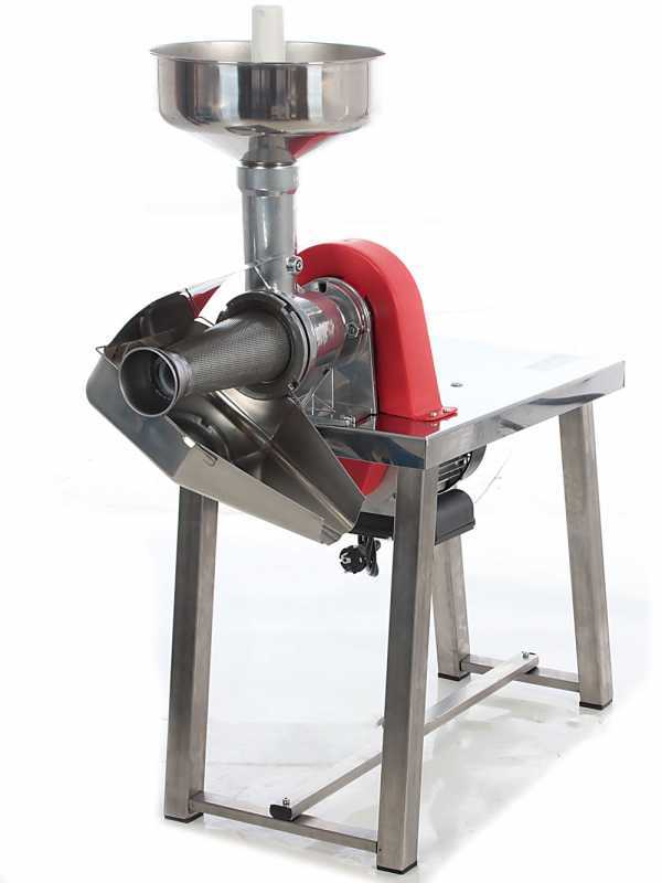 OUTLET - DIFETTI ESTETICI - Passapomodoro elettrico a motore elettrico AE-SM5 - 0.45 Hp INOX montato su banco - 400 W