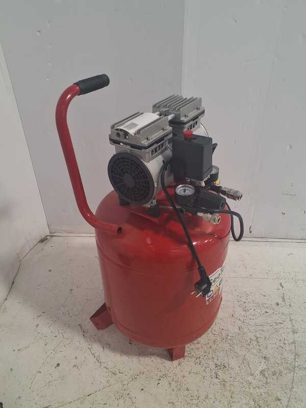 OUTLET - PICCOLI DIFETTI ESTETICI - GeoTech S-AC50V-8-10 - Compressore aria elettrico oilless - Motore 1 HP - 50 lt Verticale Silenziato