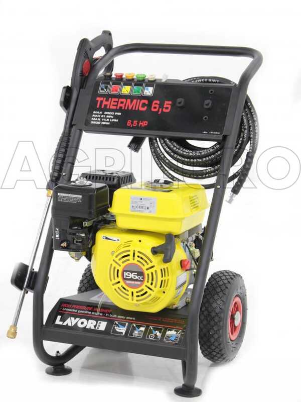 OUTLET - UTILIZZATO PER PROVA - Lavor Pro Thermic 6,5 - Idropulitrice a scoppio semi professionale - 180 bar - 630 l/h - motore 196 cc a benzina