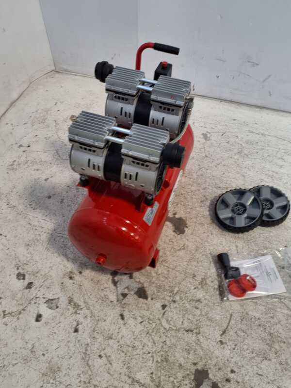 OUTLET - PICCOLI DIFETTI ESTETICI - GeoTech S-AC50-8-10x2 - Compressore aria elettrico silenziato a doppia testata 50lt oilless - 2 HP