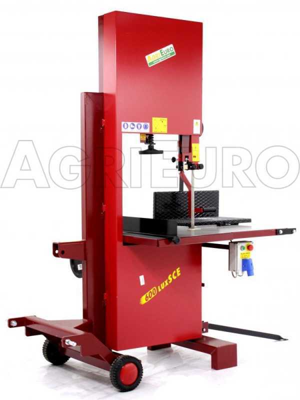 Sega a nastro combinata AgriEuro 600 SCE LUX con alimentazione elettrica monofase e a trattore