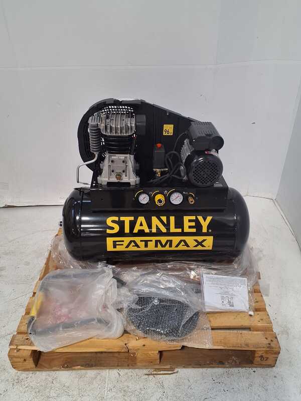 OUTLET - SENZA IMBALLO ORIGINALE - Stanley Fatmax B 255/10/100 - Compressore aria elettrico monofase a cinghia - Motore 2 HP - 100 lt