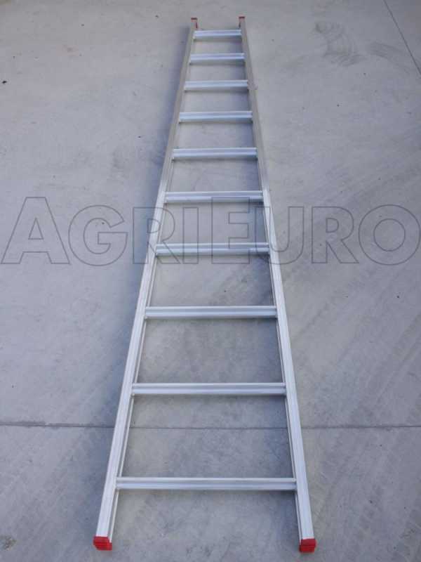 Scala agricola conica professionale in alluminio AgriEuro S110L10 - 2.9 metri - 10 gradini