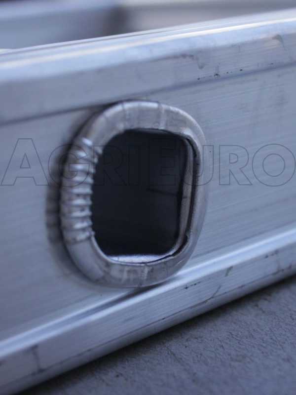 Scala agricola conica professionale in alluminio S110L12, 12 gradini, 3.45 m - Altezza stimata operativa 4.45 m