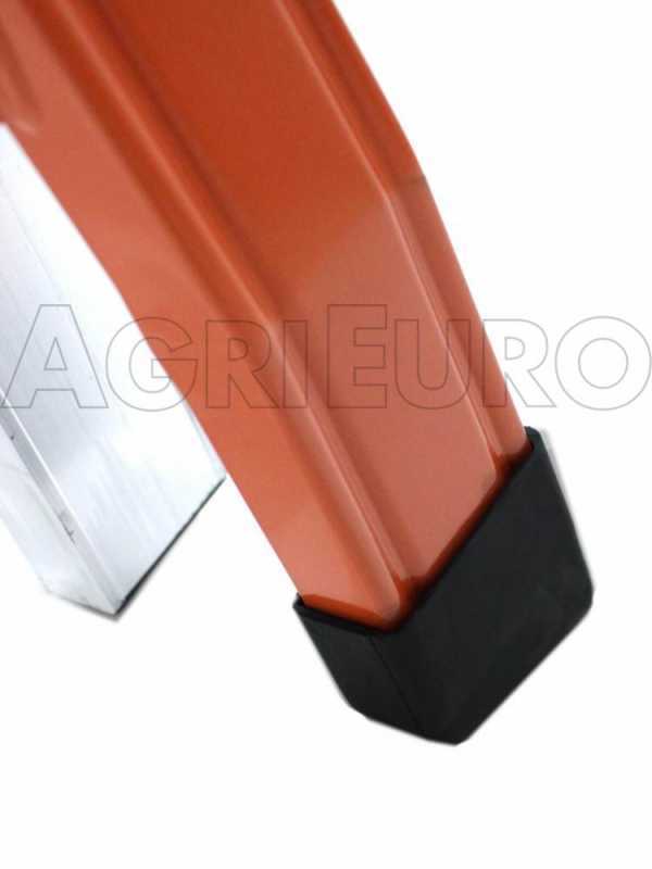 Gierre Peppina AM010 - 2x8 gradini, 3.82 m - Scala in acciaio+alluminio telescopica - Altezza stimata operativa 4.82 m
