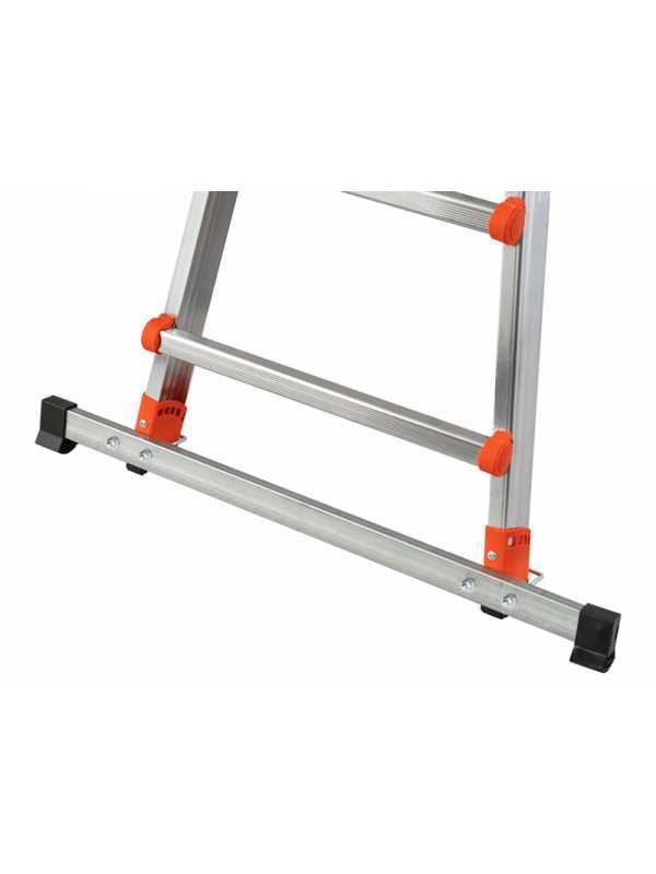 Gierre Peppina AL040, 2x10 gradini, 4.86 m - Scala telescopica in alluminio - Altezza stimata operativa 5.86 m