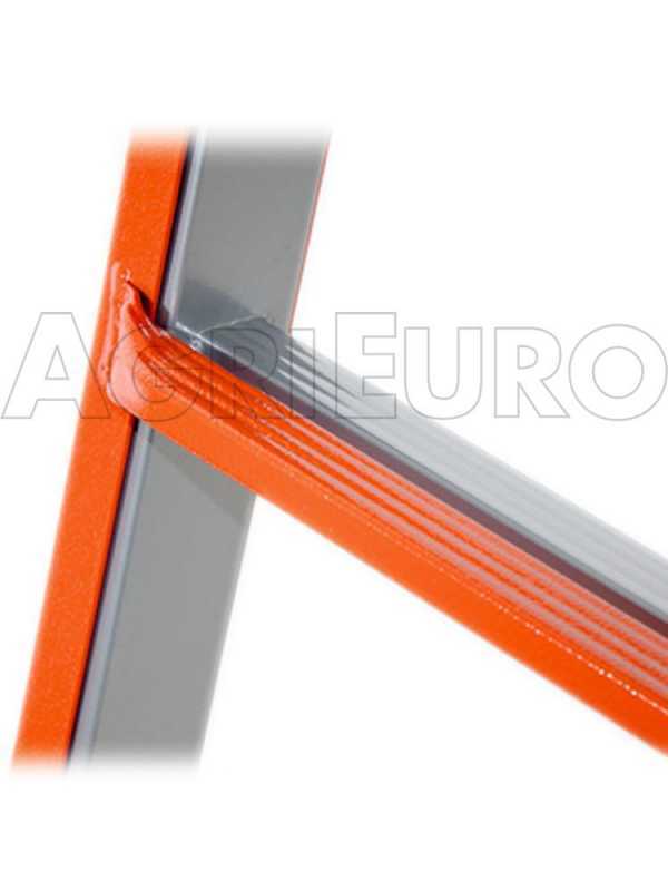 Gierre Peppina A0040, 2x8 gradini, 3.78 m - Scala telescopica in acciaio - Altezza stimata operativa 4.78 m
