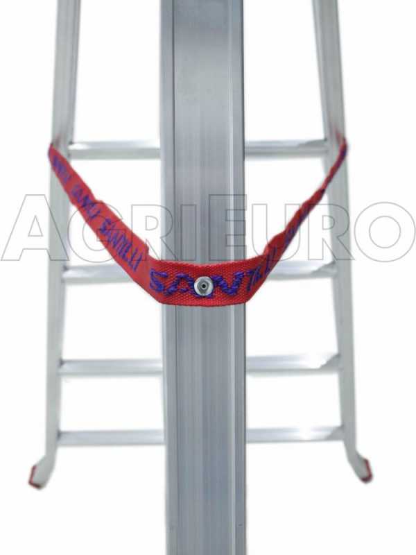 Scala a tre piedi agricola in alluminio Country, 10 gradini, 3.45 m - da potatura - conica - Altezza stimata operativa 4.45 m