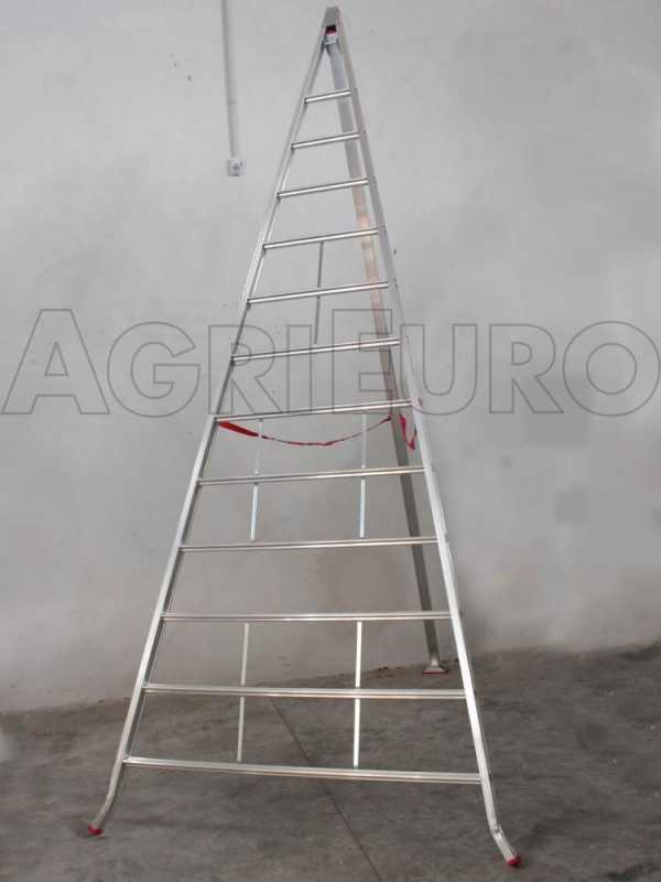 Scala agricola da potatura in alluminio Country 12 4 mt, 12 gradini