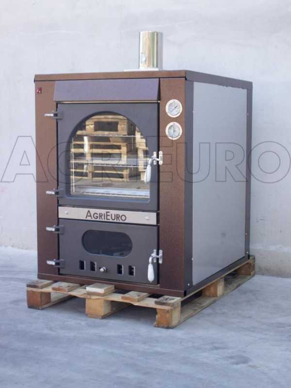 Forno a legna da incasso Magnus 80 Deluxe INC INOX - Smalto ramato