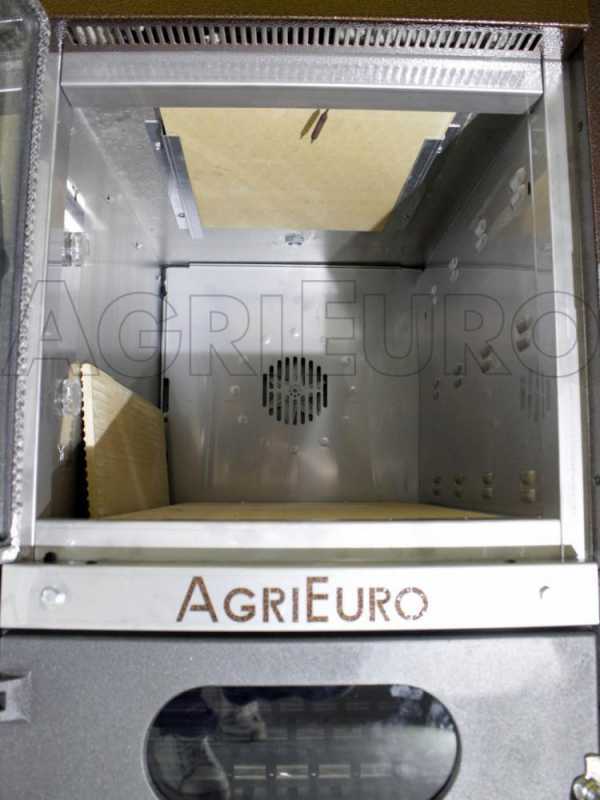 AgriEuro Medius 80 Deluxe INC - Forno a legna in acciaio da incasso - Smalto ramato - Inox