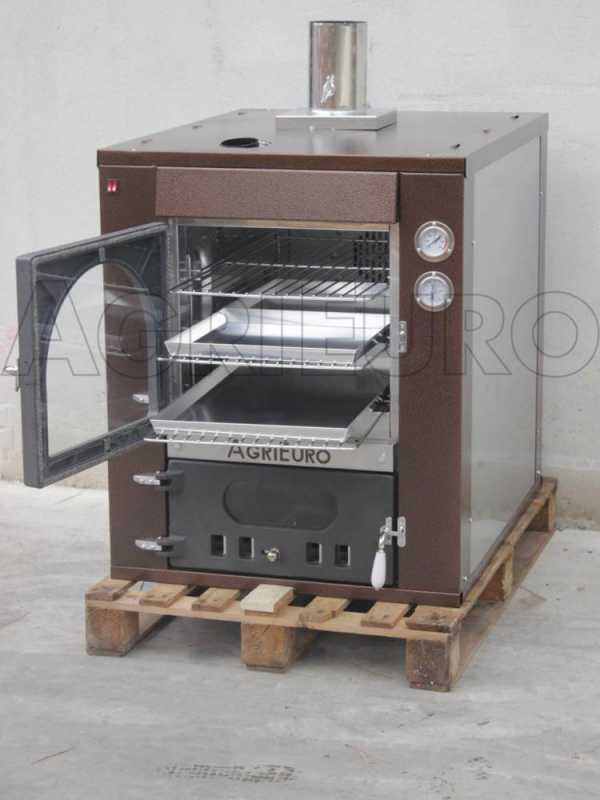 Forno a legna da incasso Medius 80 Deluxe INC INOX - Smalto ramato