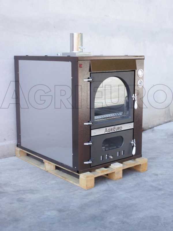 Forno a legna da incasso Magnus 100 Deluxe INC INOX - Smalto ramato
