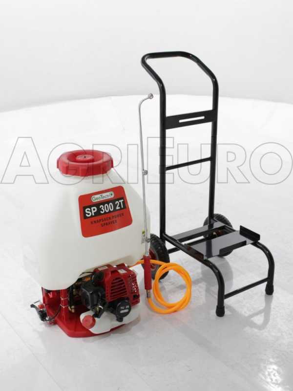 GeoTech SP 300 2T - Pompa irroratrice a scoppio - A spalla + trolley - 2 tempi miscela