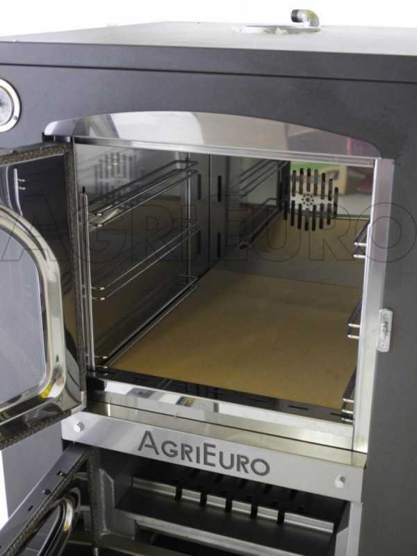 AgriEuro Medius 60 Inc - Forno a legna in acciaio da incasso - Ventilato