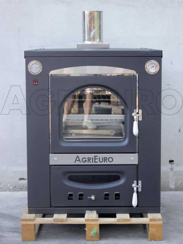 Forno a legna da incasso Medius 80 Inc in acciaio - Ventilato
