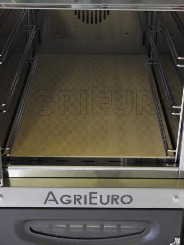 AgriEuro Medius 80 EXT - Forno a legna in acciaio da esterno - Ventilato - Tetto e pareti inox - Inox