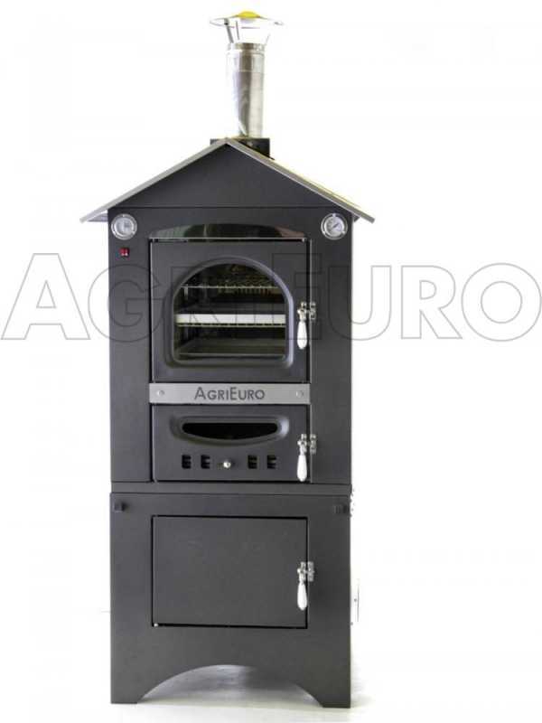 Forno a legna da esterno Medius 80 EXT in acciaio - Ventilato con tetto in INOX