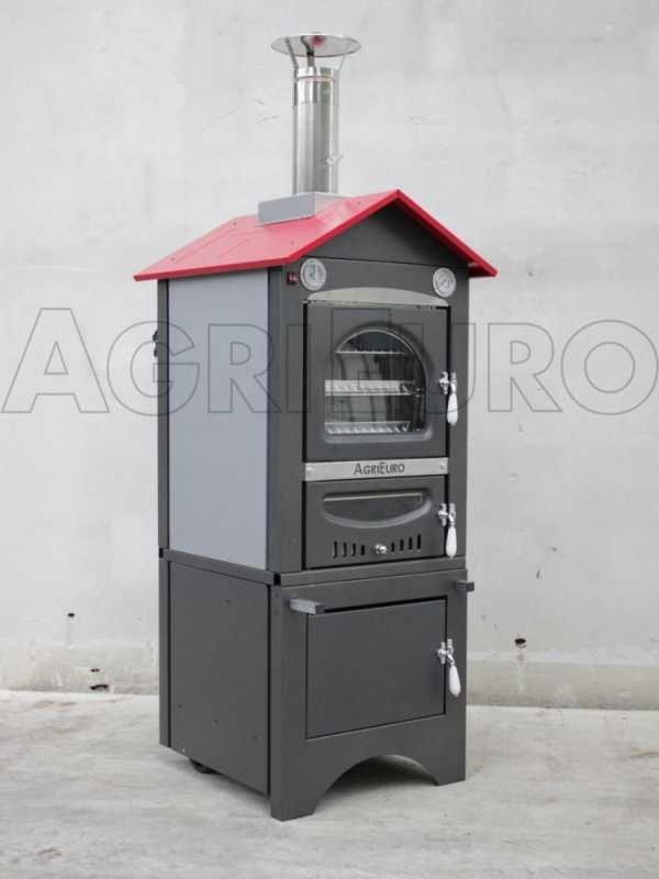 Forno a legna da esterno Nuovo Minimus 50 EXT in acciaio - Ventilato
