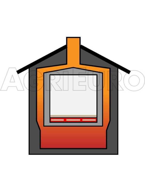 Forno a legna da esterno Nuovo Minimus 50 EXT in acciaio - Ventilato