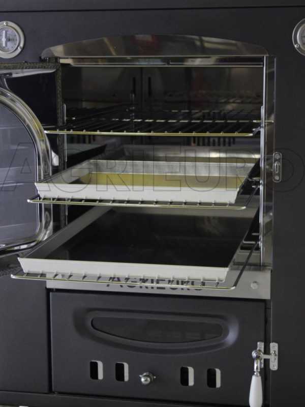 Forno a legna da incasso Medius Plus 100 Inc in acciaio - Ventilato
