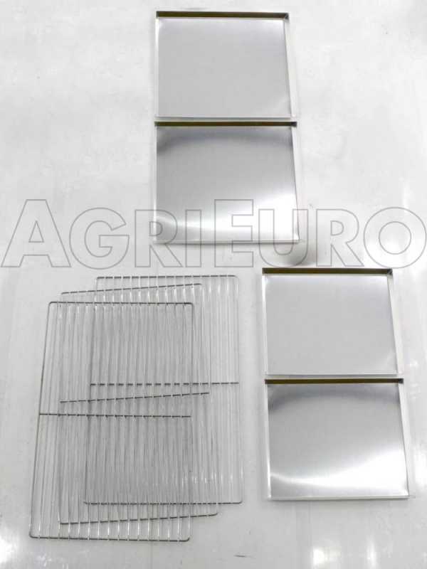 AgriEuro Medius Plus 100 EXT - Forno a legna in acciaio da esterno - Ventilato - Tetto rosso