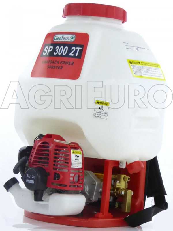 GeoTech SP 300 2T - Pompa irroratrice a scoppio spalleggiata - 2 tempi a miscela