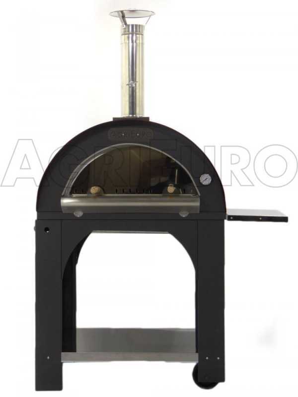 AgriEuro Cibus Red - Forno a legna per pizza da esterno 80x60 - In acciaio verniciato