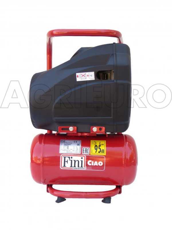 Fini Ciao 6 - Compressore aria elettrico portatile monofase, oil-less - Motore 1,5 HP - 6 lt