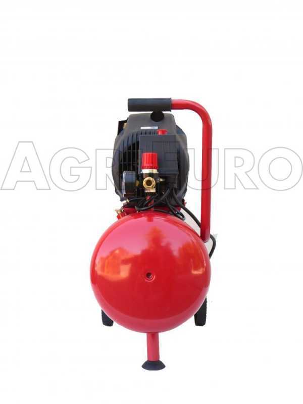 Fini Ciao 24 - Compressore aria elettrico portatile monofase, oil-less - Motore 1,5 HP - 24 lt