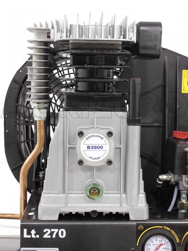 Nuair B 3800B/4T/270 TECH - Compressore aria elettrico trifase a cinghia - motore 4 HP - 270 lt