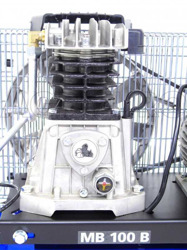Michelin MB 100 B - Compressore aria elettrico monofase a cinghia - Motore 2 HP - 100 lt